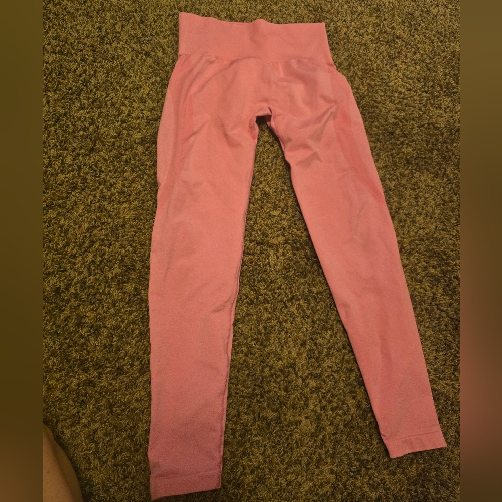 Pink High-Waisted Leggings